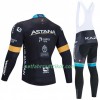 Radbekleidung Radtrikot Langarm + Lang Trägerhose 2020 Astana Pro Team N002